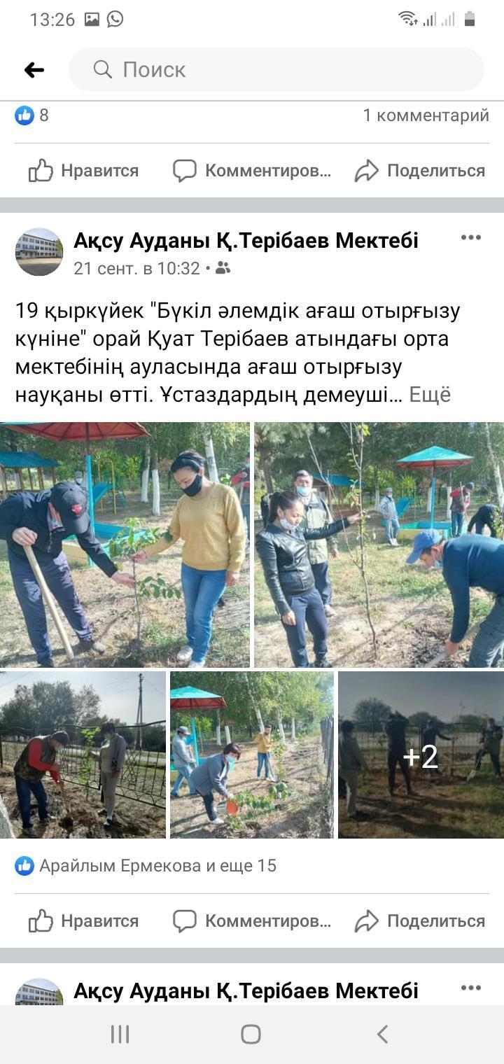 19- қыркүйек ағаш отырғызу күні